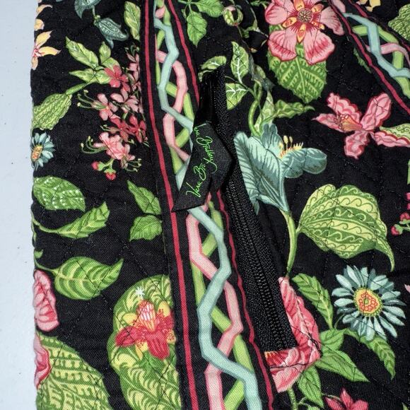 Vera Bradley Women’s Drawstring Backsack Backpack Botanica Floral Green Black - Picture 4 of 5